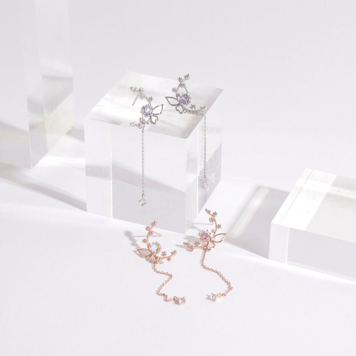 Butterfly Sparkle Drop Earrings - Dreamie - Earrings