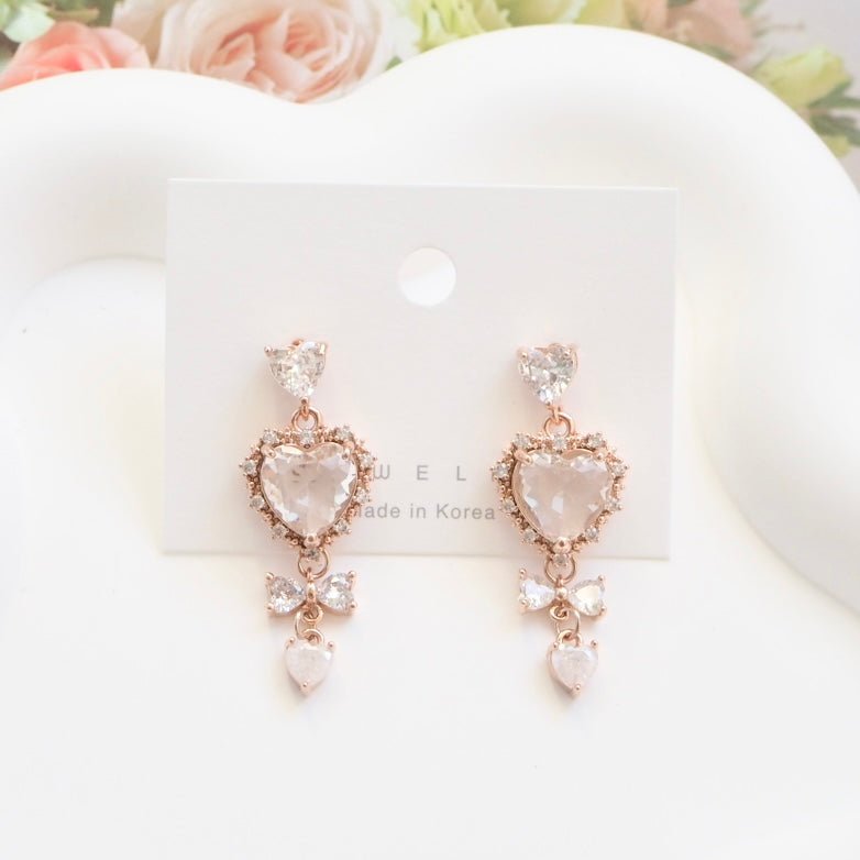 Charmed Heart Ties Drop Earrings - Dreamie - Earrings