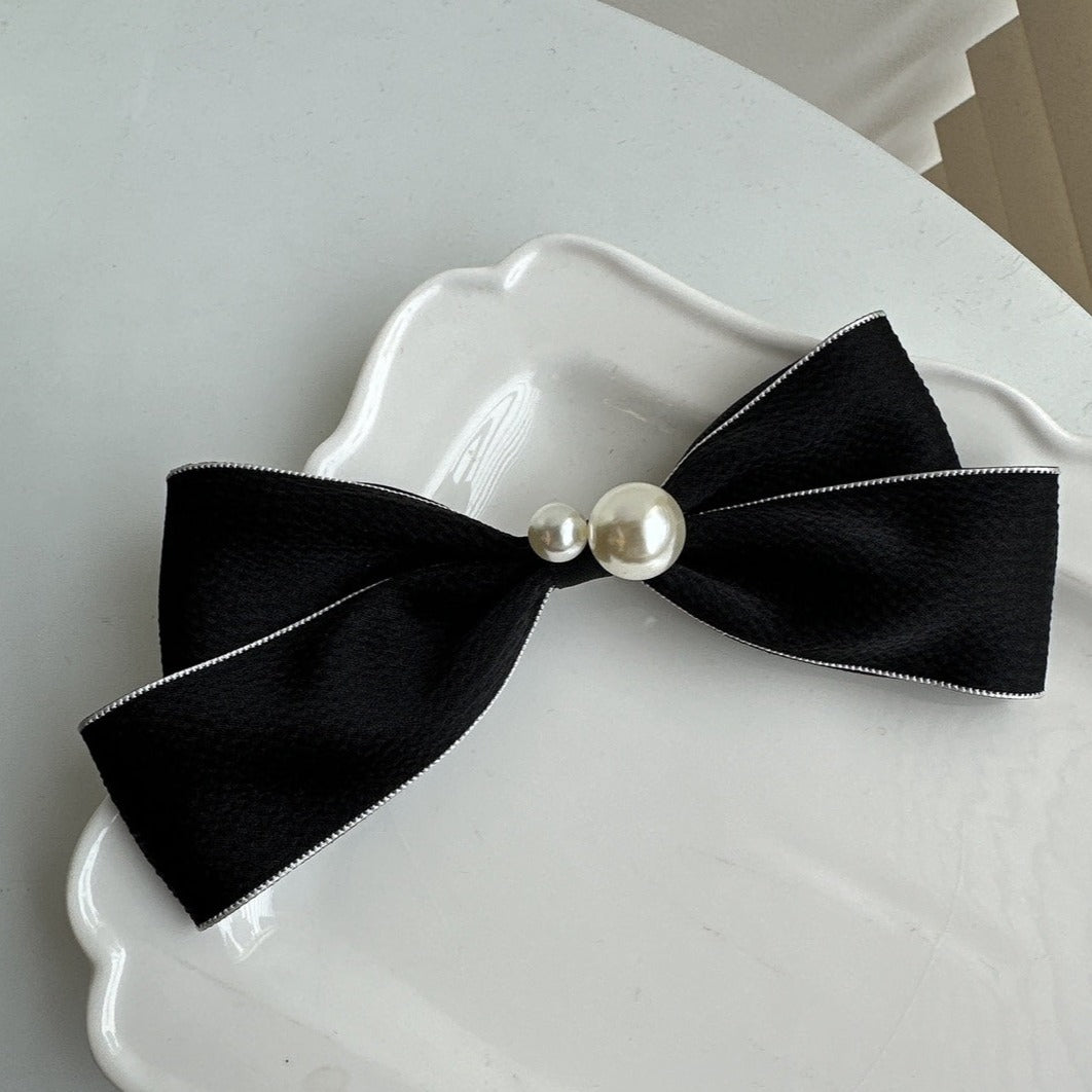 Classic Pearl Ribbon Hair Clip - Dreamie - head band