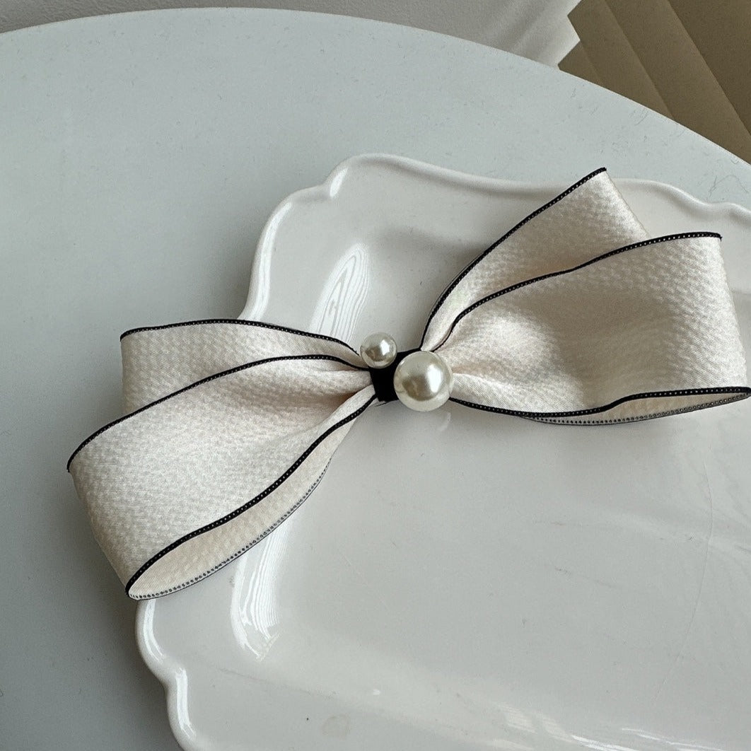 Classic Pearl Ribbon Hair Clip - Dreamie - head band
