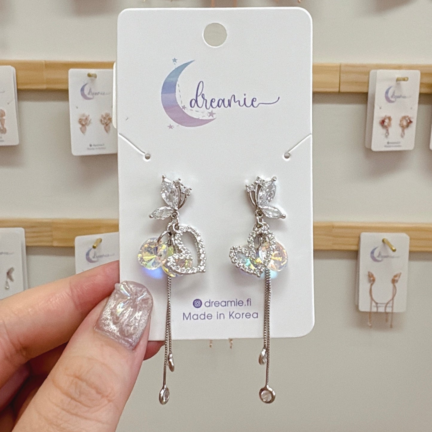 Crystal FlutterBling Drop Earrings - Dreamie - Earrings