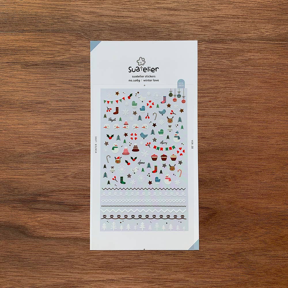 Suatelier stickers - Nail Deco Winter Love
