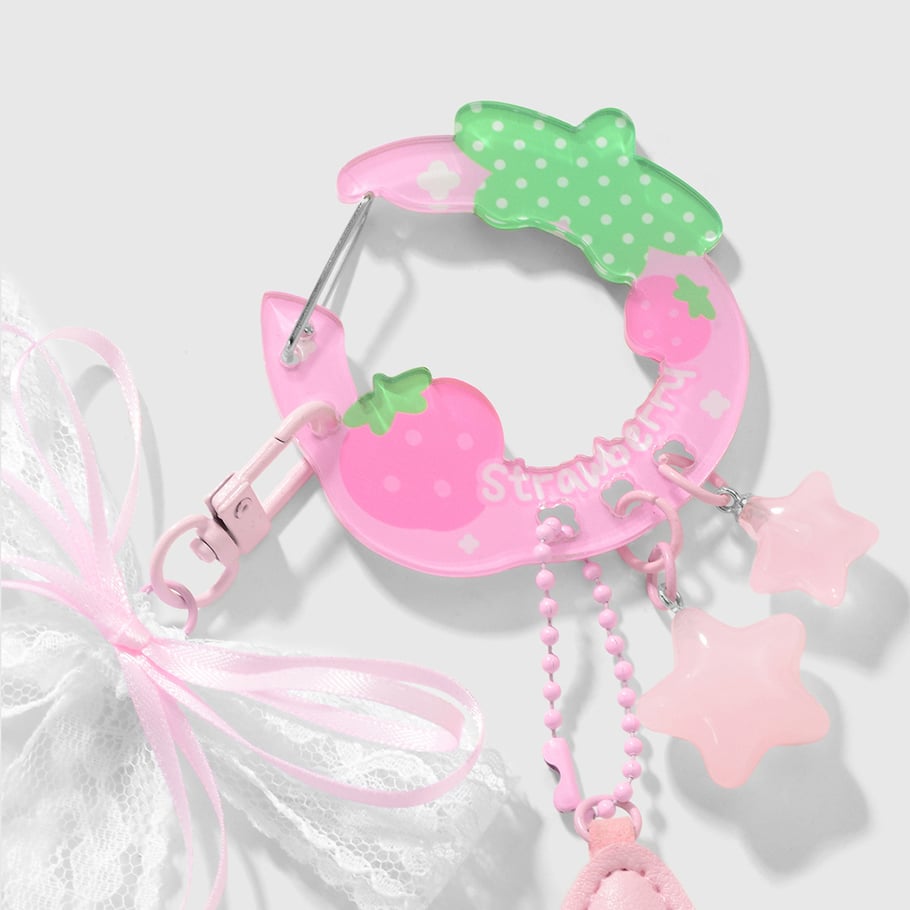 Sweet Strawberry Bag Charm