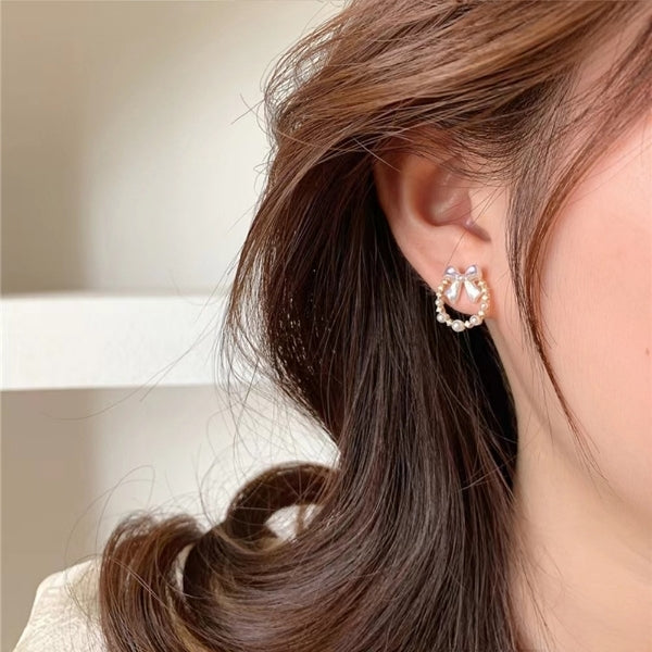 Pearl Ribbon Delight Earrings