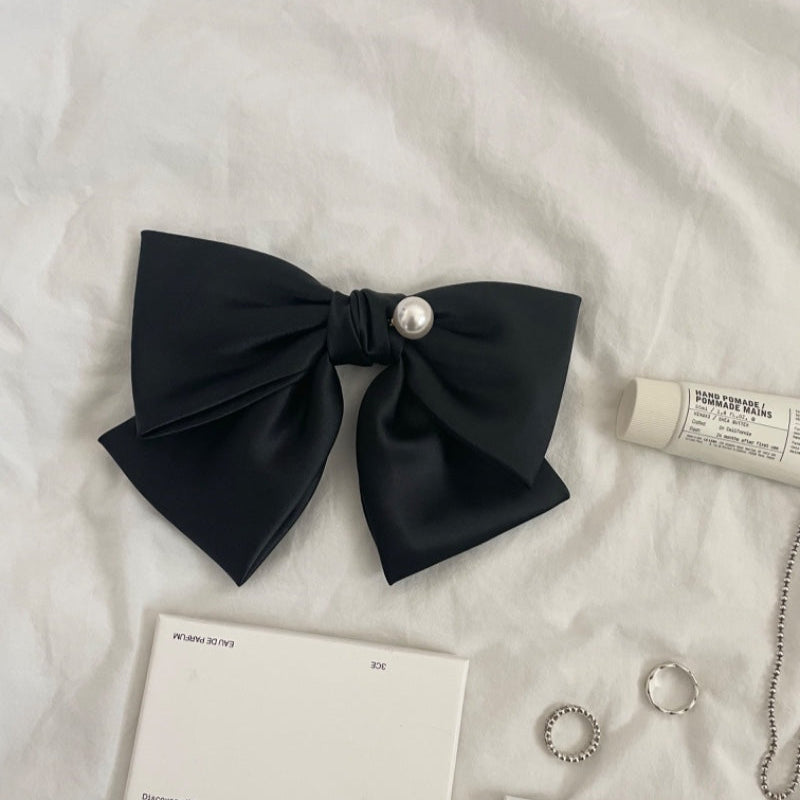 Luxe Pearl Ribbon Hair Clip