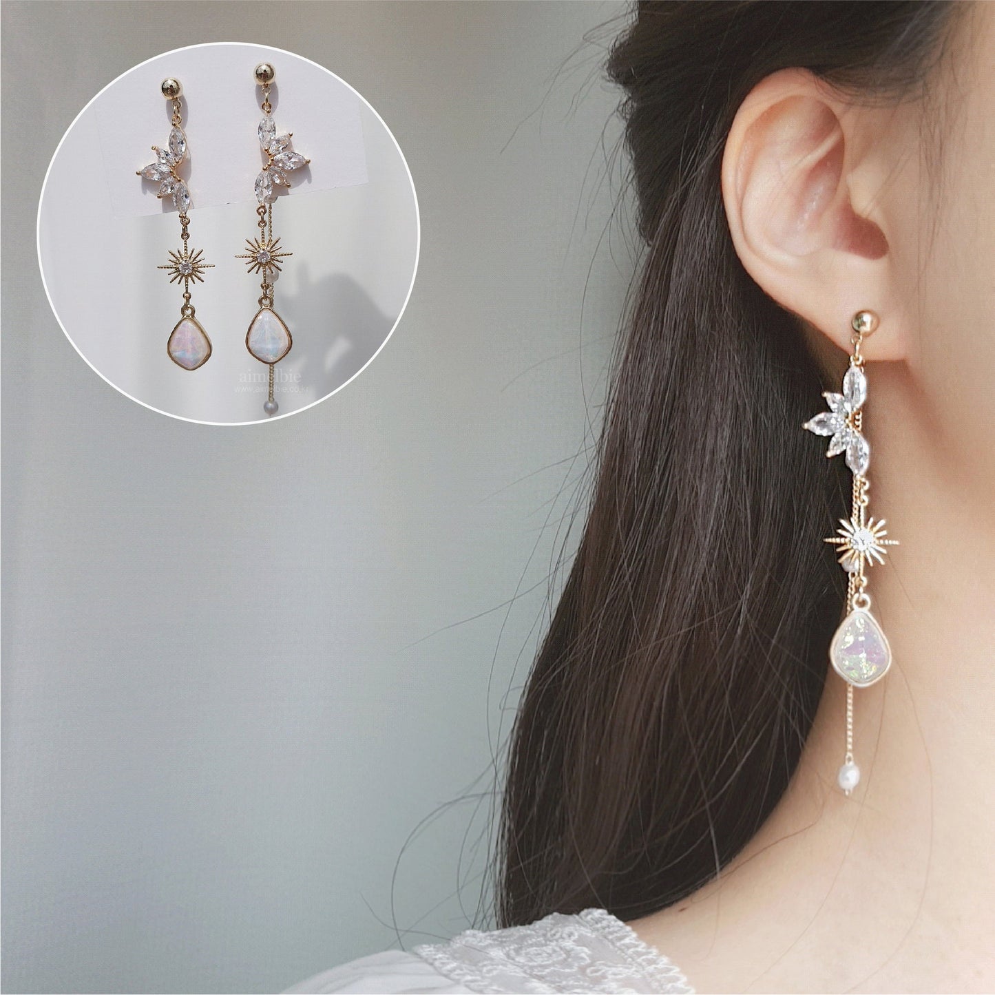 White Night Earrings