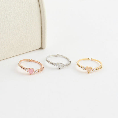 Cubic Heart Ring