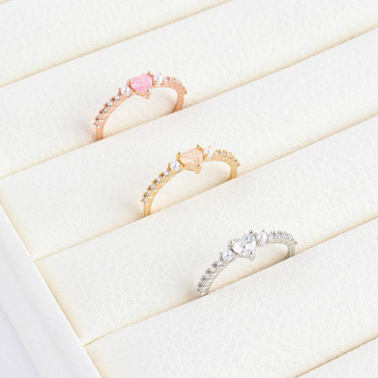 Cubic Heart Ring