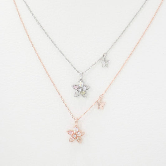 Blossom Butterfly Necklace - Rose gold