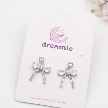 Crystal Bow Earrings