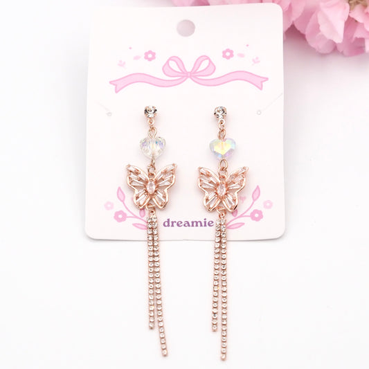Glimmer Wings Earrings - Rose gold
