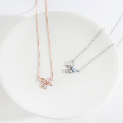 Sparkling Ribbon Necklace