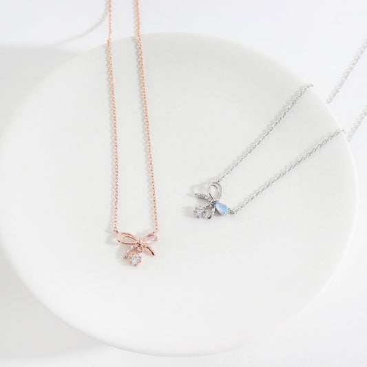 Sparkling Ribbon Necklace