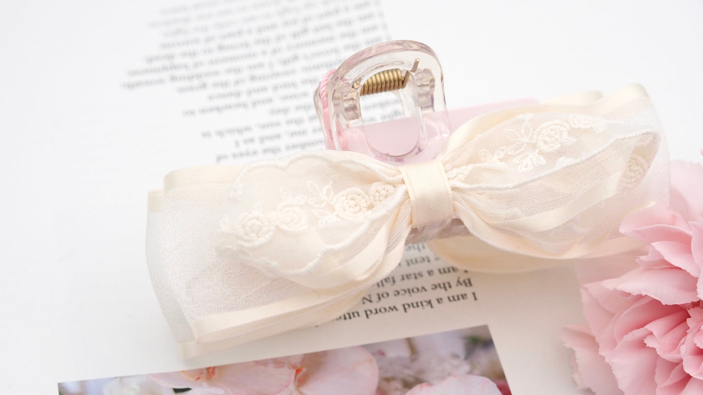Handmade Rose Lace Hair Claw