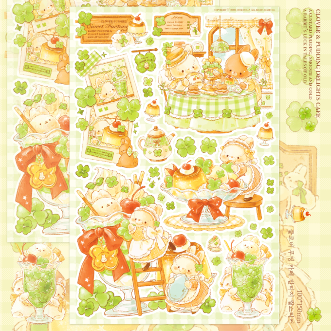 Dear Dolly - Clover Pudding Cafe Stickers