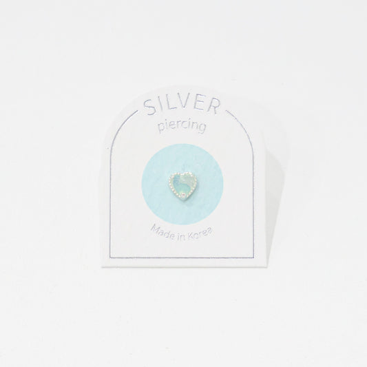 Mini Silver 925 Piercing Mint Heart