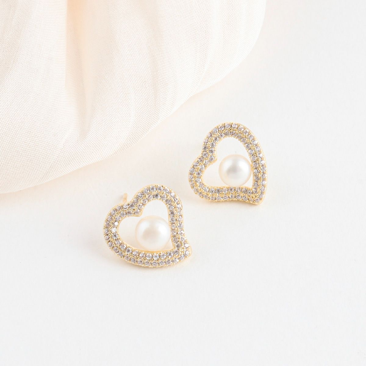 Cupid's Pearl Charm Earrings