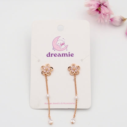 Flowered Elegance Drops Earrings