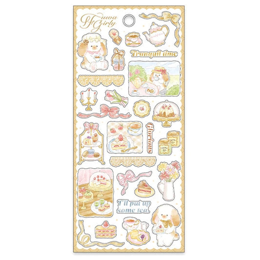 Bunny Girly Tea Time Stickers
