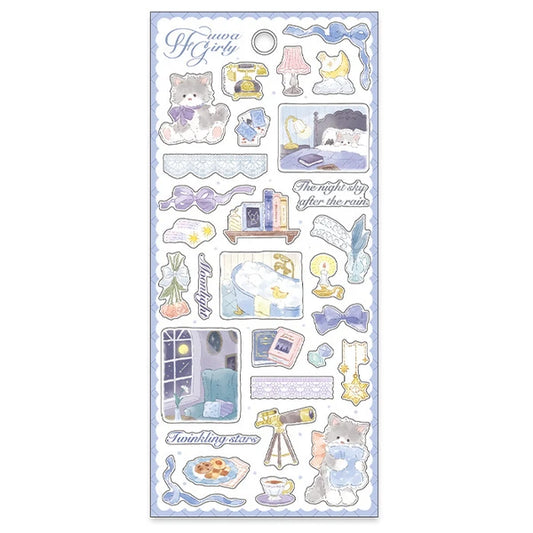 Girly Cat Stickers