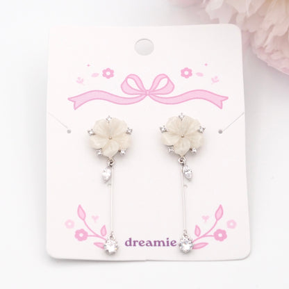 Pearl Blossom Drop Earrings - 2 colors