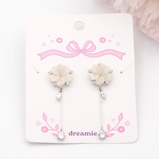 Pearl Blossom Drop Earrings - 2 colors