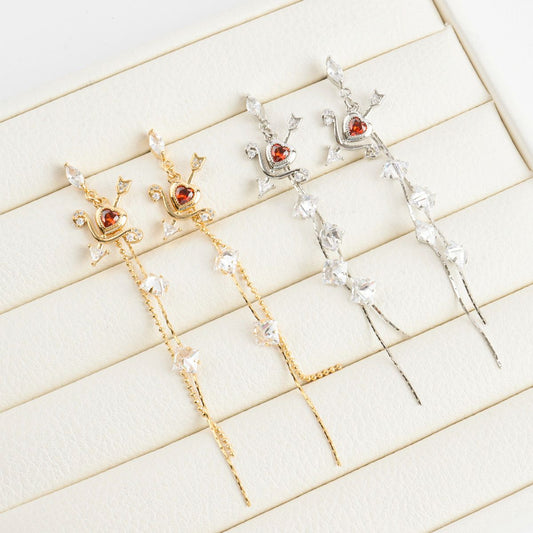 Cupid’s Arrow Drop Earrings