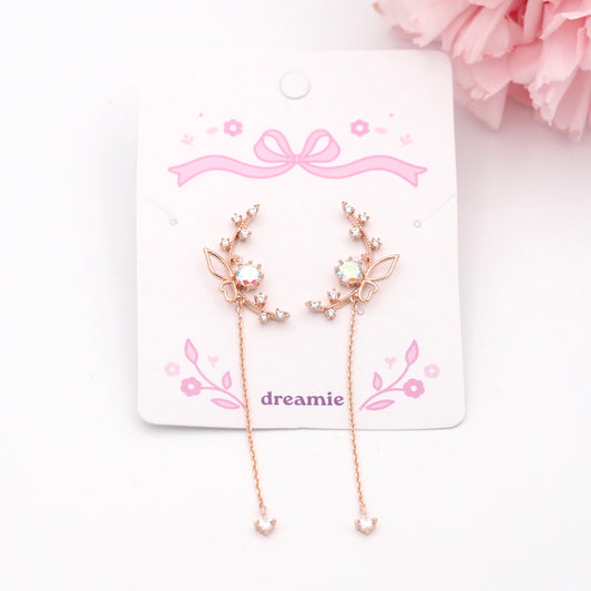 Butterfly Sparkle Drop Earrings