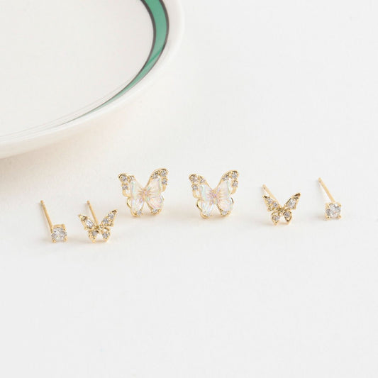 Golden Flutter Earrings Set