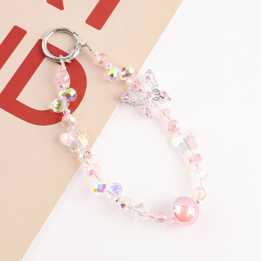 Glitter Bow Butterfly Bag Charm