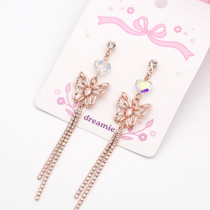Glimmer Wings Earrings - Rose gold