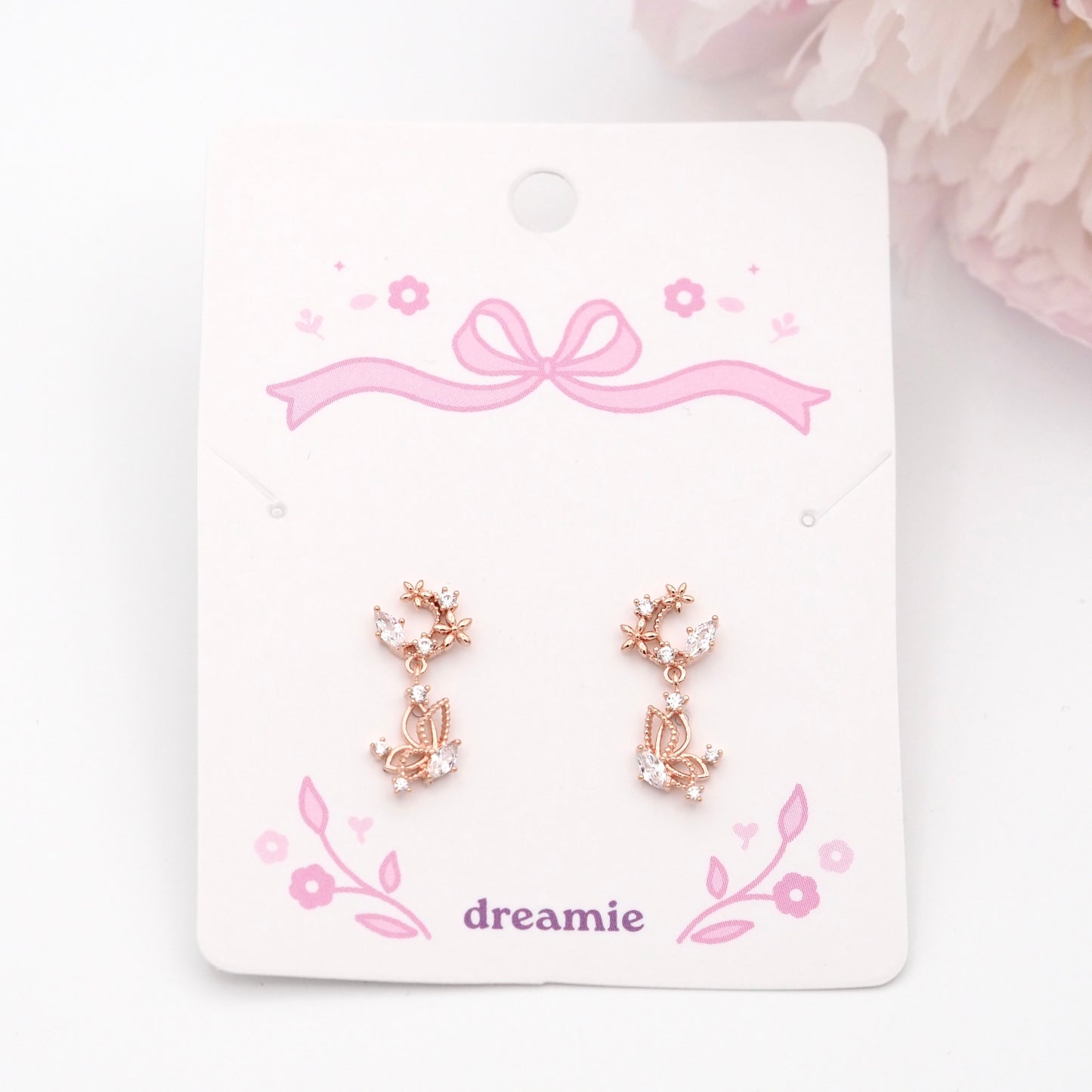 Moon Garden Butterfly Earrings