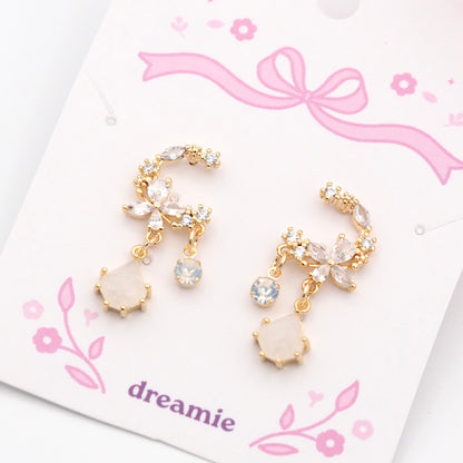 Moonlit Crystal Earrings
