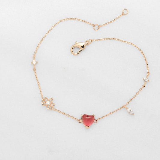 Lovely Red Heart Cubic Bracelet
