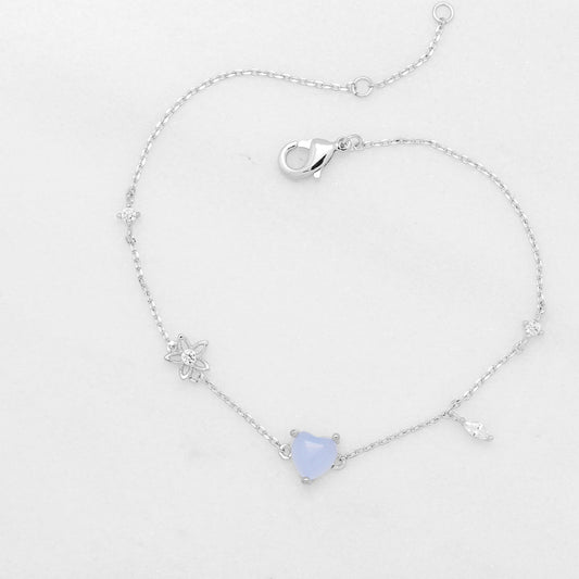 Lovely Blue Heart Cubic Bracelet