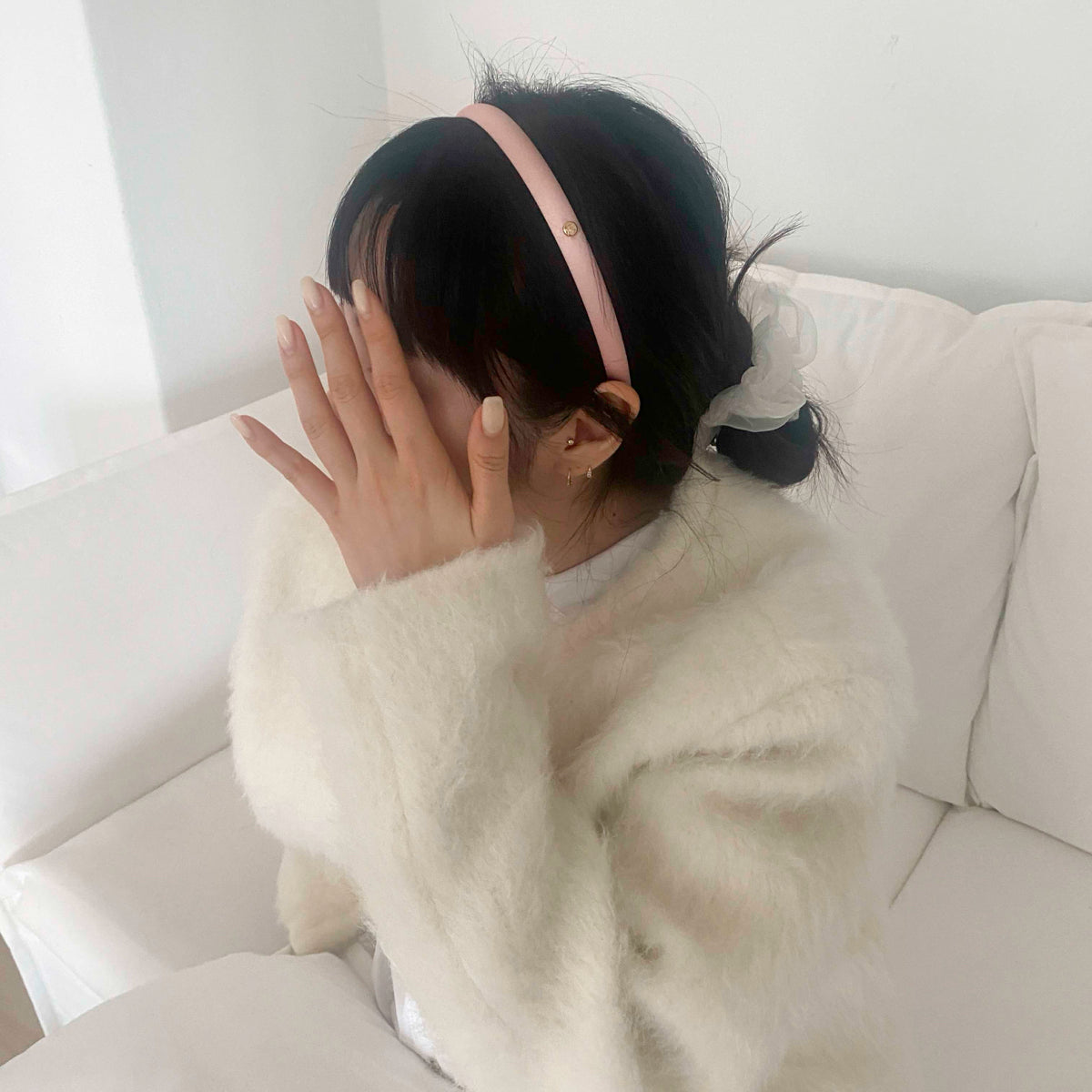 Satin Ruffle Headband