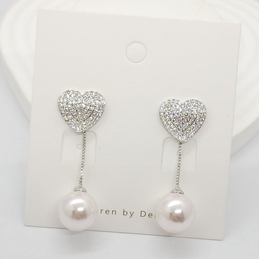 Pearl of My Heart Drop Earrings