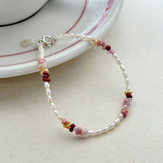 925 Silver Radiant Blush Pearls Bracelet