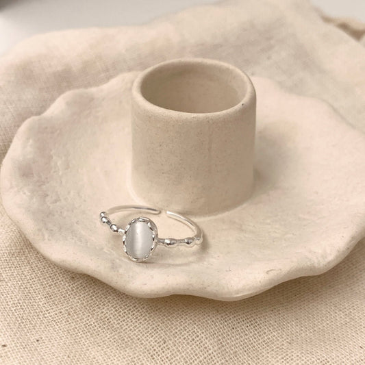 925 Silver Starlit Moonstone Ring