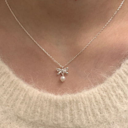 Silver 925 Silken Pearl Grace Necklace