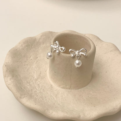 925 Silver Silken Pearl Grace Earrings