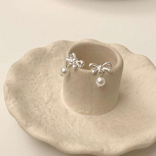 925 Silver Silken Pearl Grace Earrings