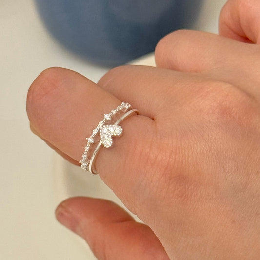 925 Silver Lover’s Trace  Ring