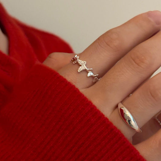 925 Silver Promise Wings Ring