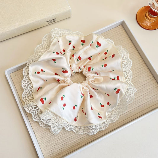 Cherry 🍒 Lace Scrunchie