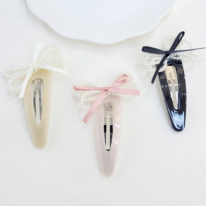 Ribbon Pearl Hairpin