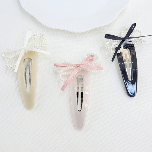 Ribbon Pearl Hairpin