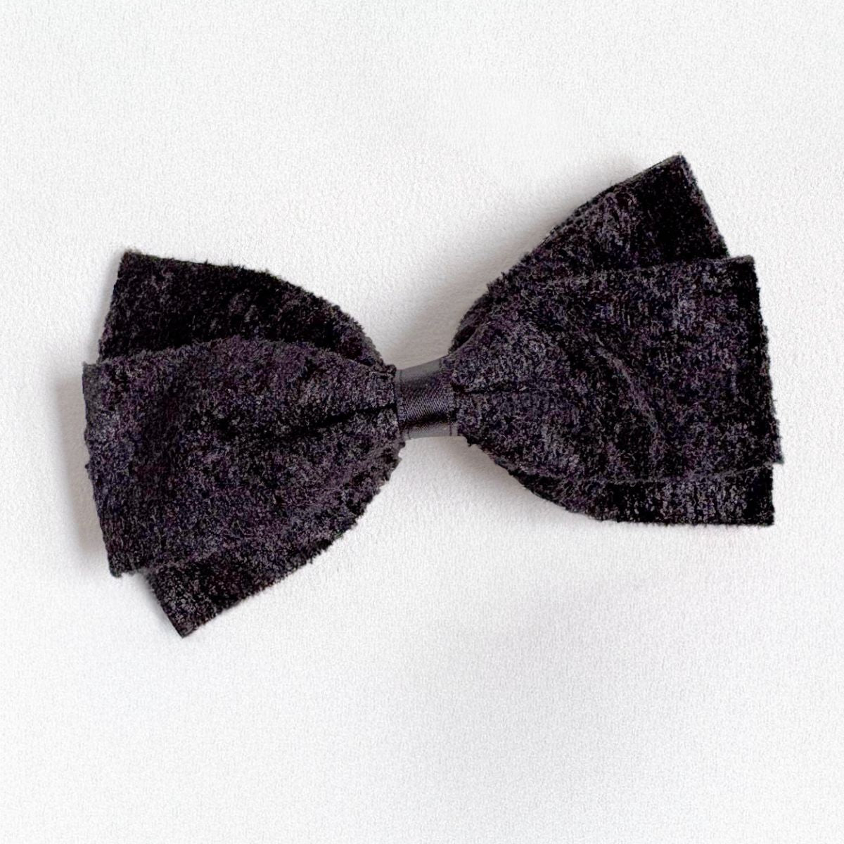 Mink Velvet Bow Hair Clip