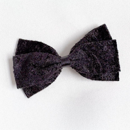 Mink Velvet Bow Hair Clip