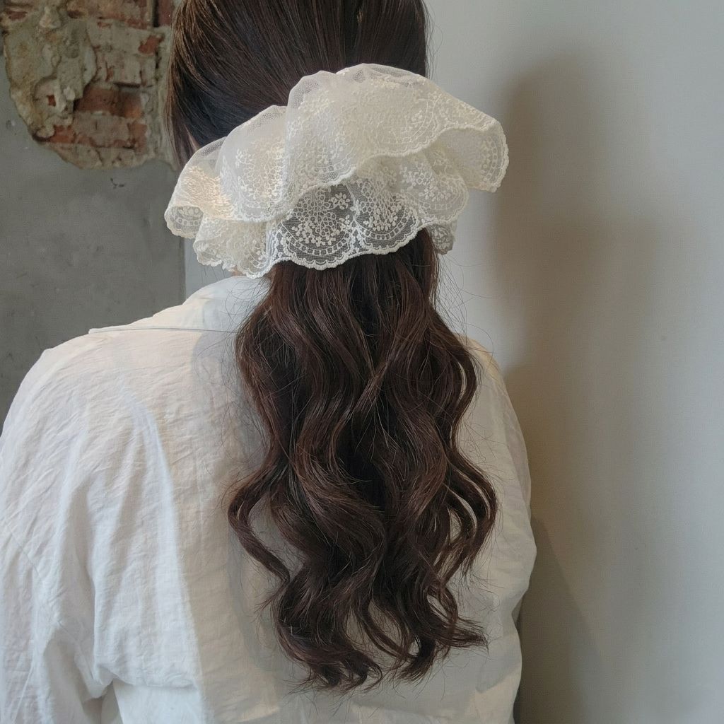 Dreamy Lace Scrunchie